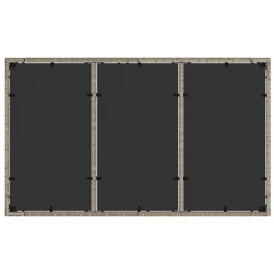 Table de jardin résine tressée verre gris clair 150 x 90 x 75 cm - PANGIVO - Image 8