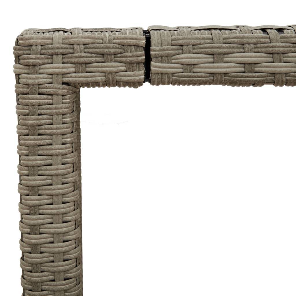 Table de jardin résine tressée verre gris clair 150 x 90 x 75 cm - PANGIVO - Image 10