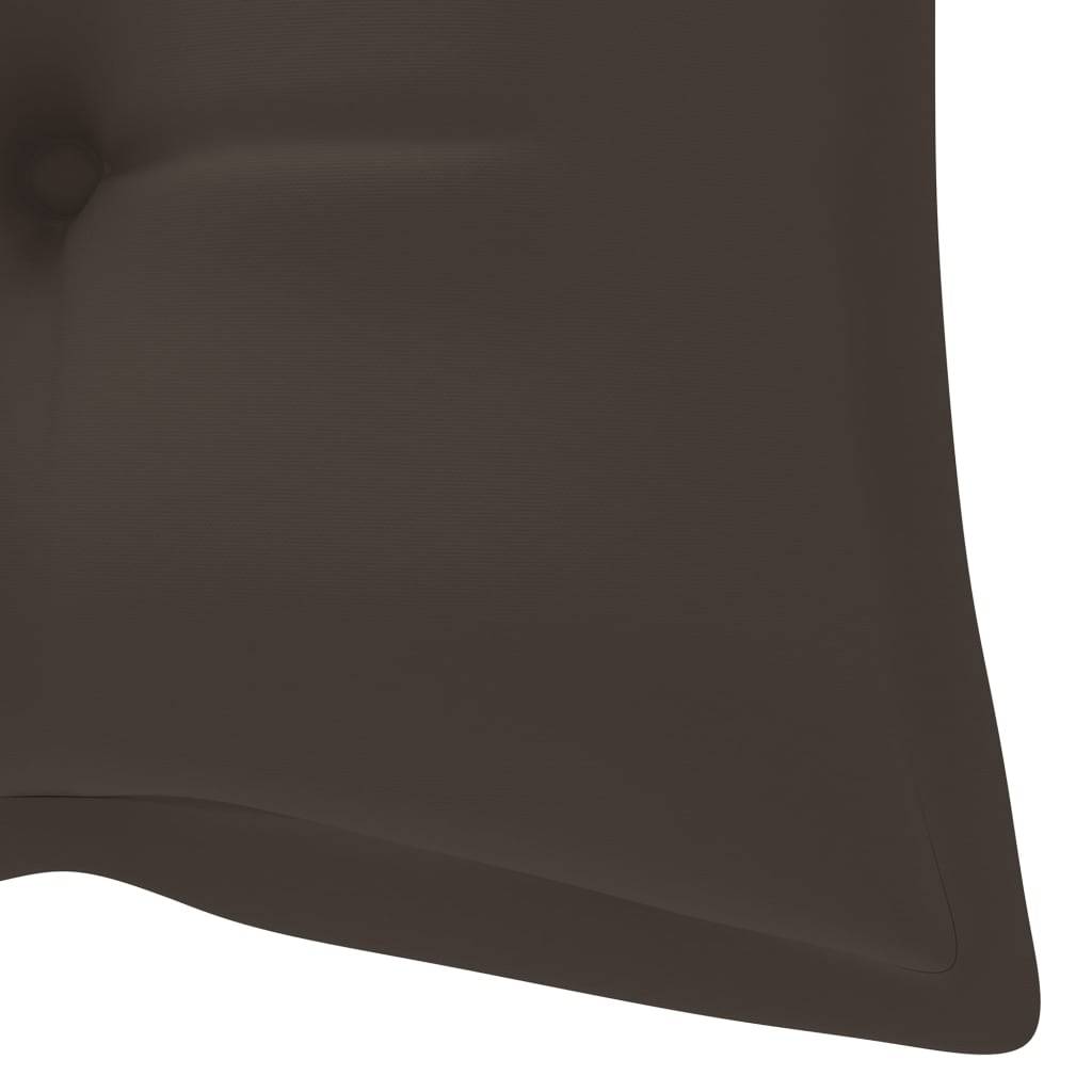 PANGIVO - Banc de jardin bois d'acacia naturel et taupe 120 x 58 x 90 cm - PANGIVO - Image 8