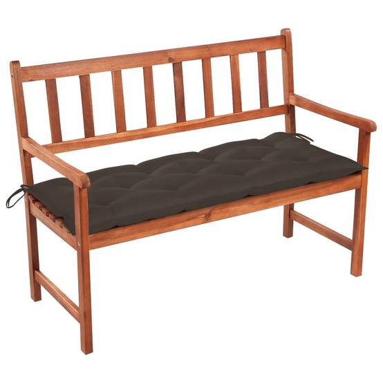 PANGIVO - Banc de jardin bois d'acacia naturel et taupe 120 x 58 x 90 cm - PANGIVO - Image 1