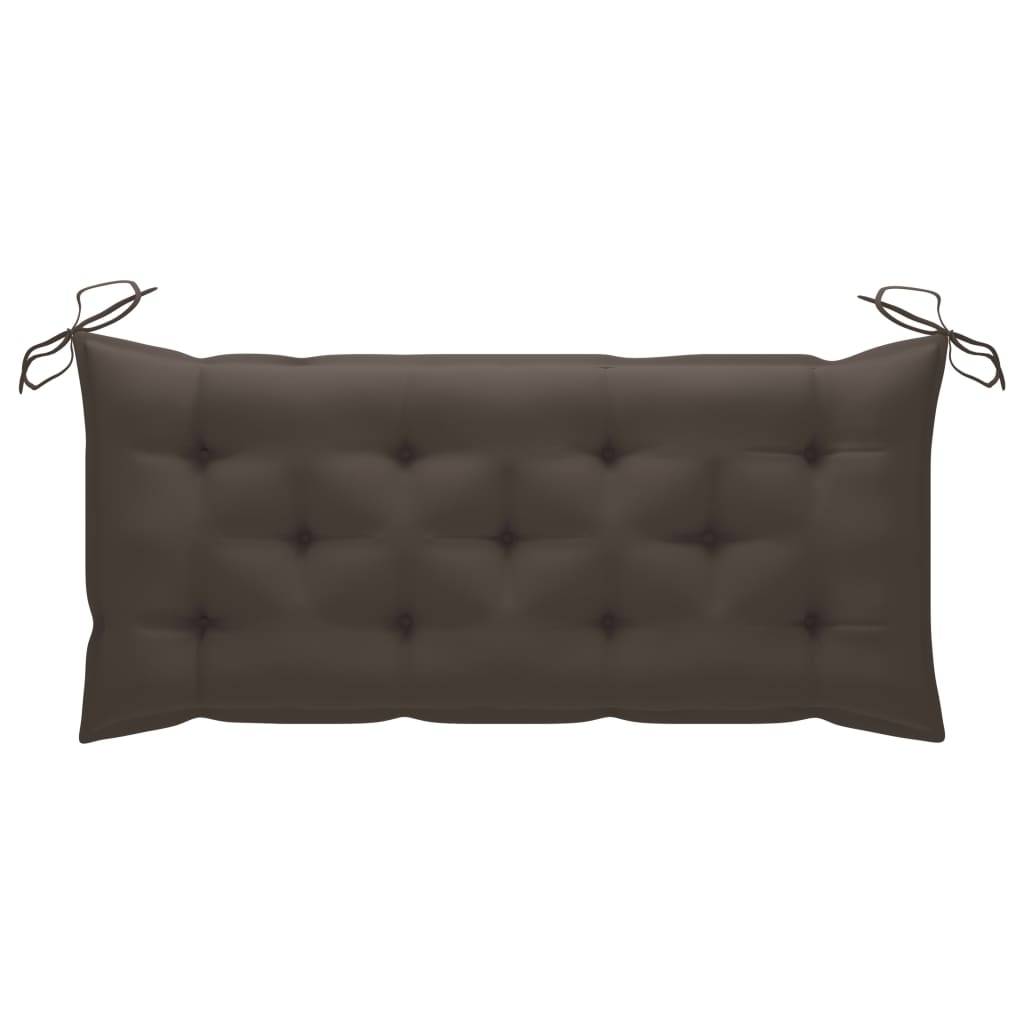 PANGIVO - Banc de jardin bois d'acacia naturel et taupe 120 x 58 x 90 cm - PANGIVO - Image 7