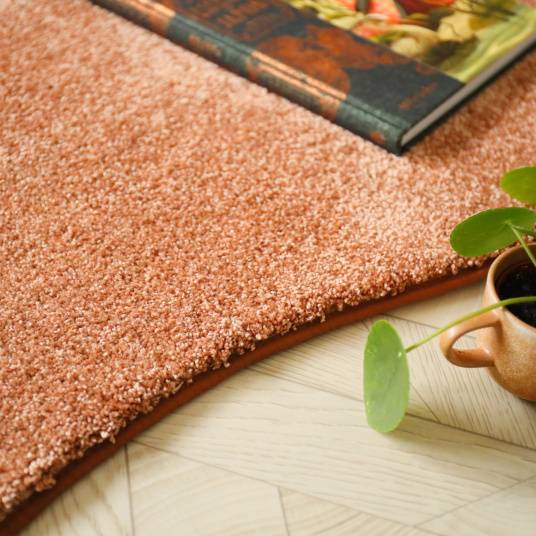 Decoweb - Tapis contemporain de forme organique - Influence - Rose corail - 120 x 180 cm - Decoweb - Image 5