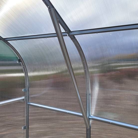Serre KLASIKA*DROP 15m2, 2,5m x 6m, 4 mm avec revêtement en polycarbonate - Image 4