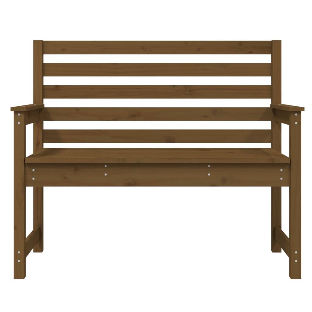 Maison Chic - Banc de jardin - Banc d'extérieur - Banquette marron miel 109x48x91,5 cm bois de pin massif - Imagen 4
