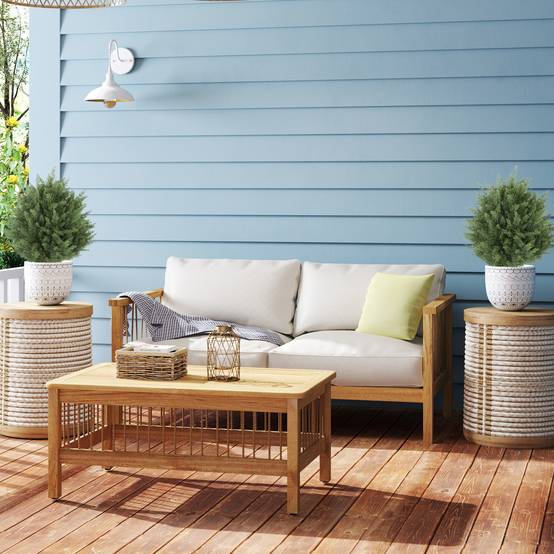 Lot 2 Cyprès Artificiels Plastique Extérieur Jardin Piquet 60cm Vert - ComfortXL Outdoor Living - Image 10