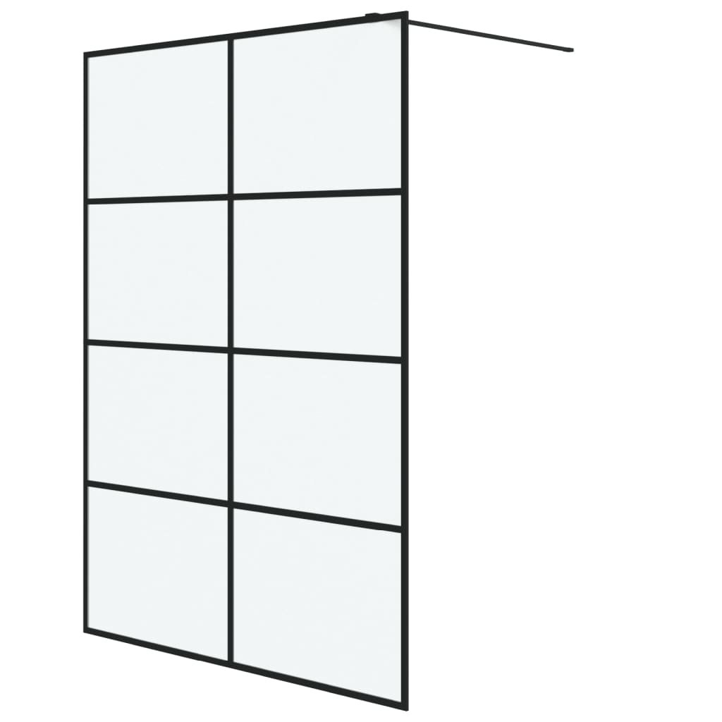 Vidaxl - Paroi de douche Noir 140x195 cm Verre ESG dépoli - vidaXL - Imagen 1