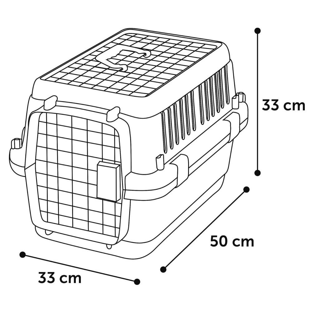 Cage de transport Neto XS 33 x 50 x 33 cm grise pour chien max 7 kg - Imagen 2