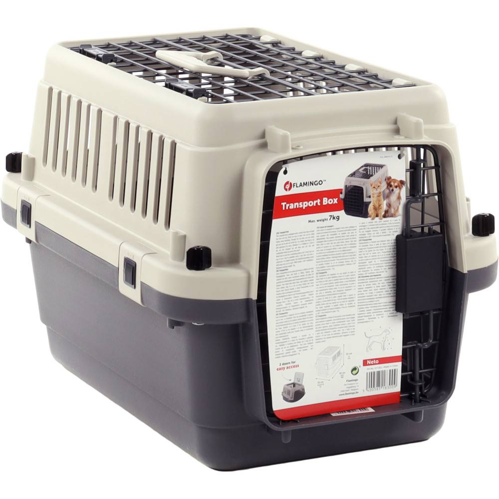 Cage de transport Neto XS 33 x 50 x 33 cm grise pour chien max 7 kg - Imagen 1