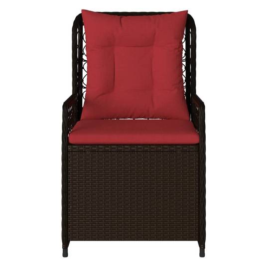 Chaise bois composite tissu marron 55 x 60 x 93 cm - p3 - Image 5