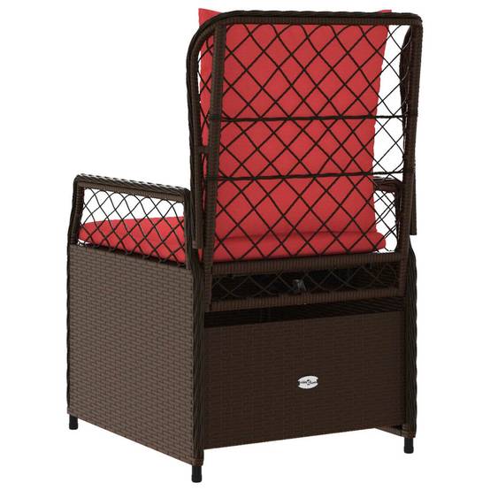 Chaise bois composite tissu marron 55 x 60 x 93 cm - p3 - Image 7
