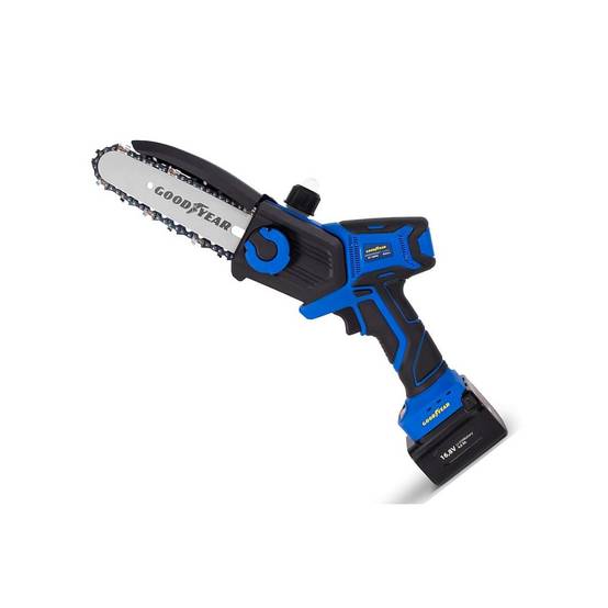 Scie elagage sans fil 16,8V 2 batteries lithium 4Ah Chargeur et kit d'outils inclus Mini Tronçonneuse GOODYEAR - Image 2