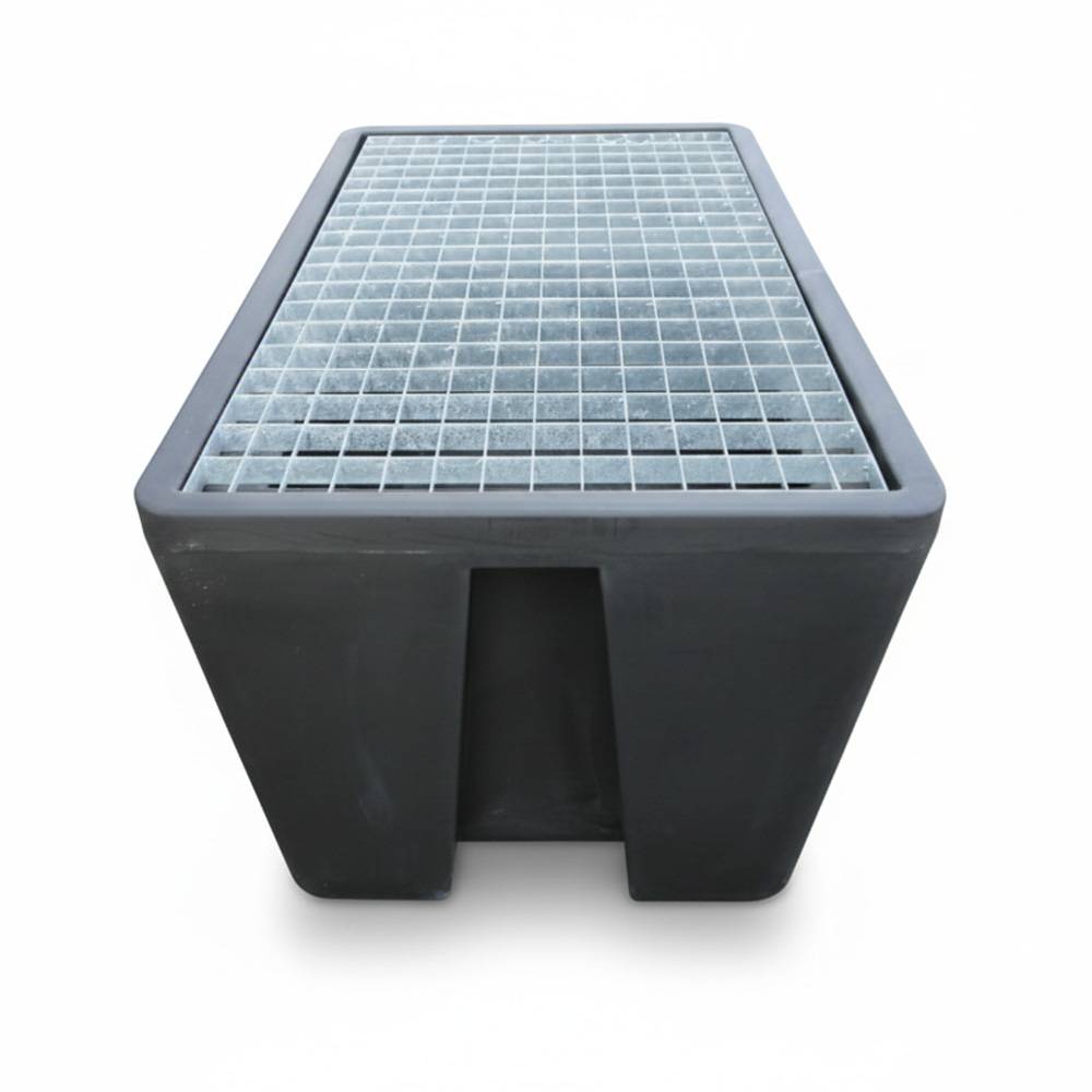 Bac de rétention pehd 300l eco pour 2 fûts - plast'up rotomoulage - Imagen 3
