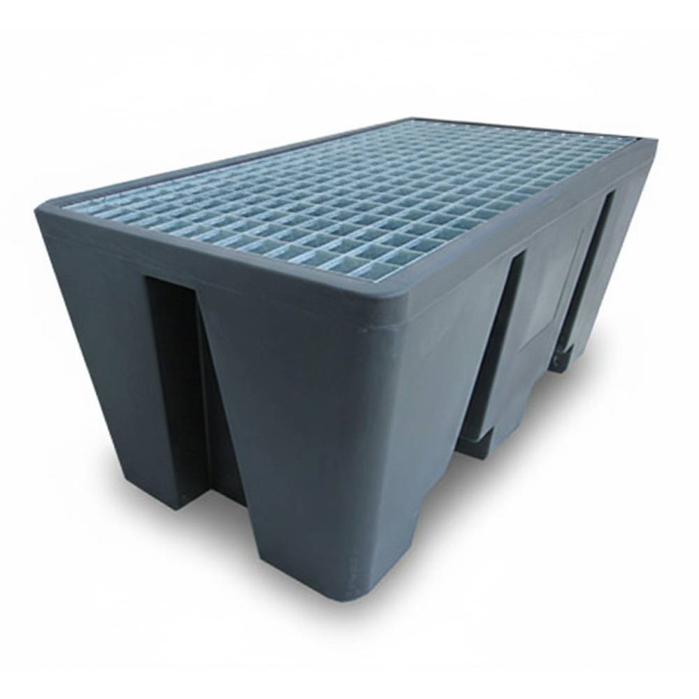 Bac de rétention pehd 300l eco pour 2 fûts - plast'up rotomoulage - Image 2