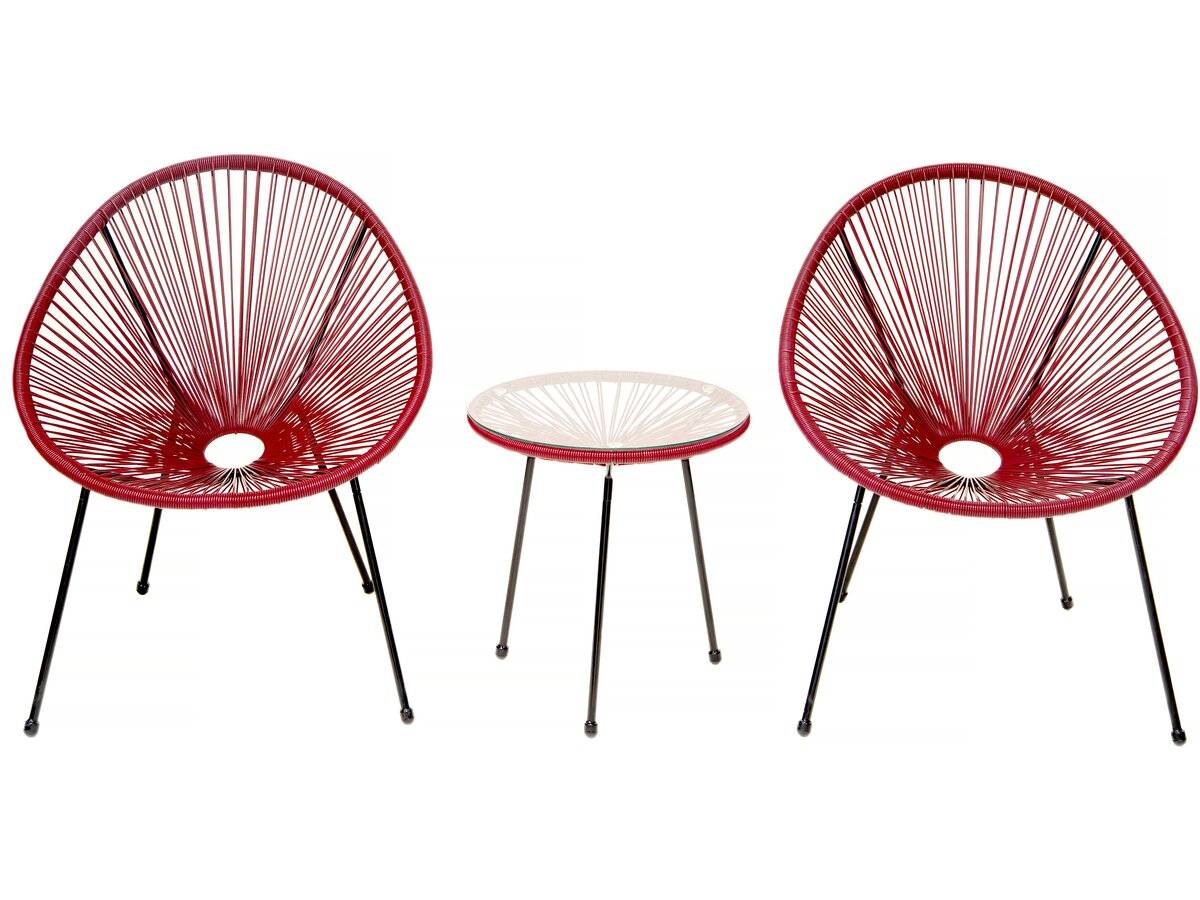 Ensemble De Jardin Acapulco  "liana" - 2 Places - Rouge -habitat Et Jardin - Image 1