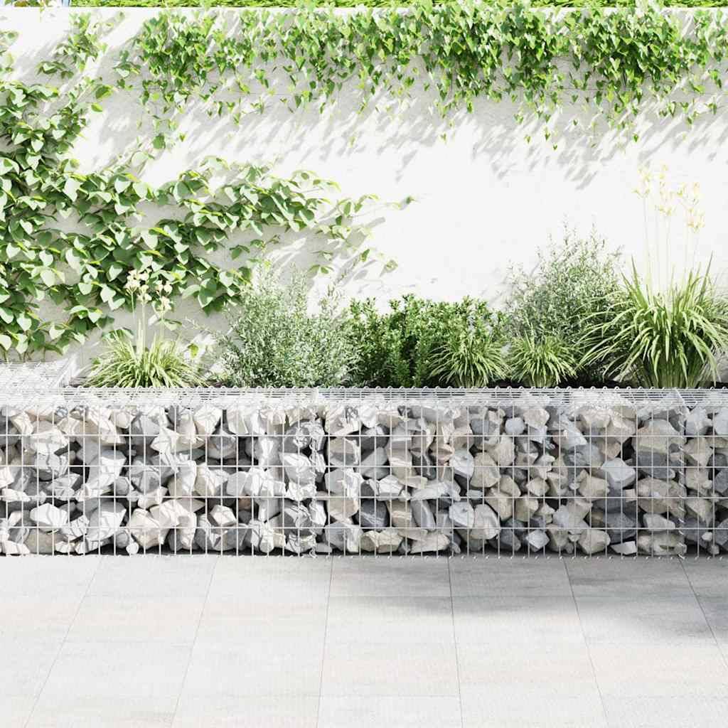 Mur à gabion avec couvercles Acier galvanisé Argenté 600 x 30 x 50 cm - PANGIVO - Image 3