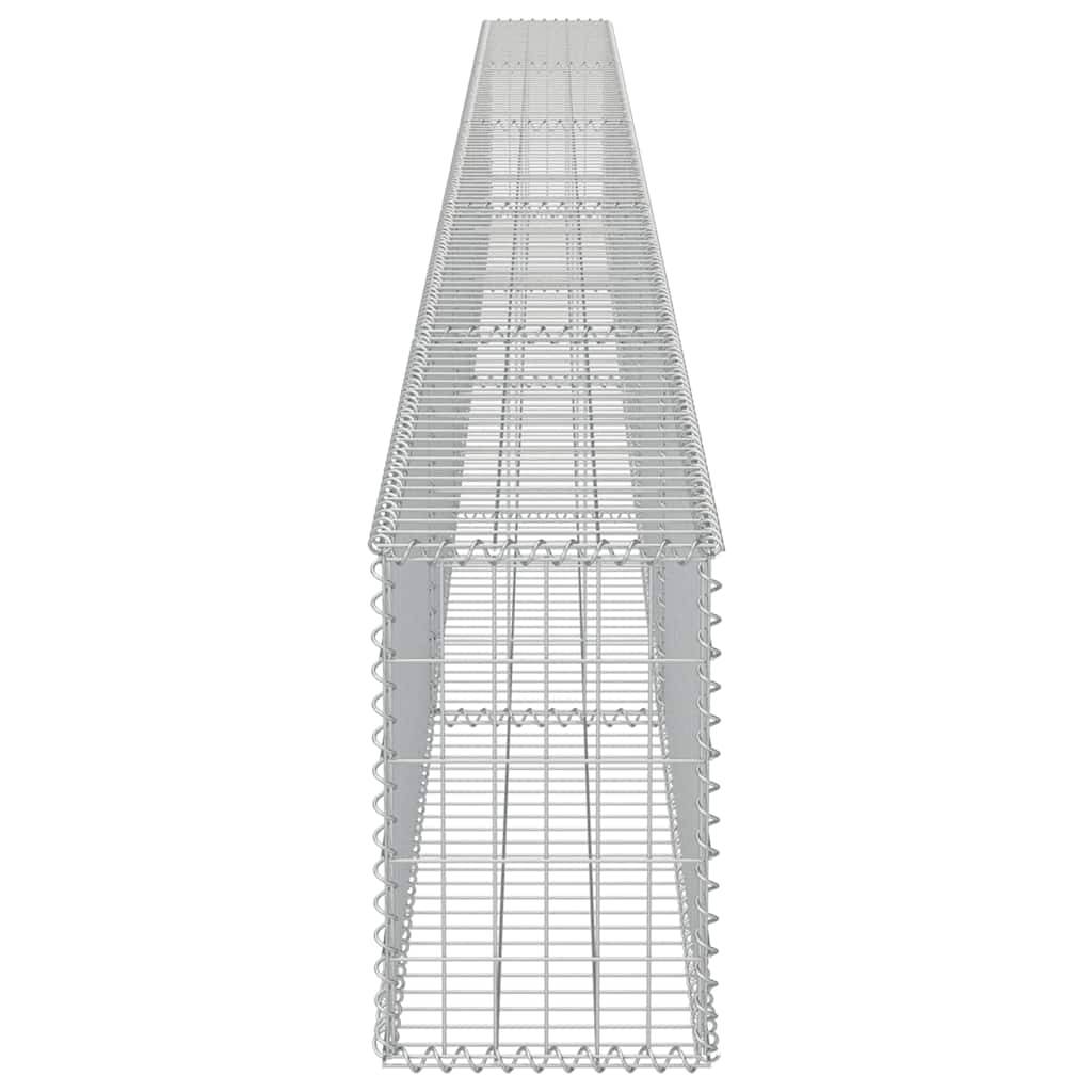 Mur à gabion avec couvercles Acier galvanisé Argenté 600 x 30 x 50 cm - PANGIVO - Image 6