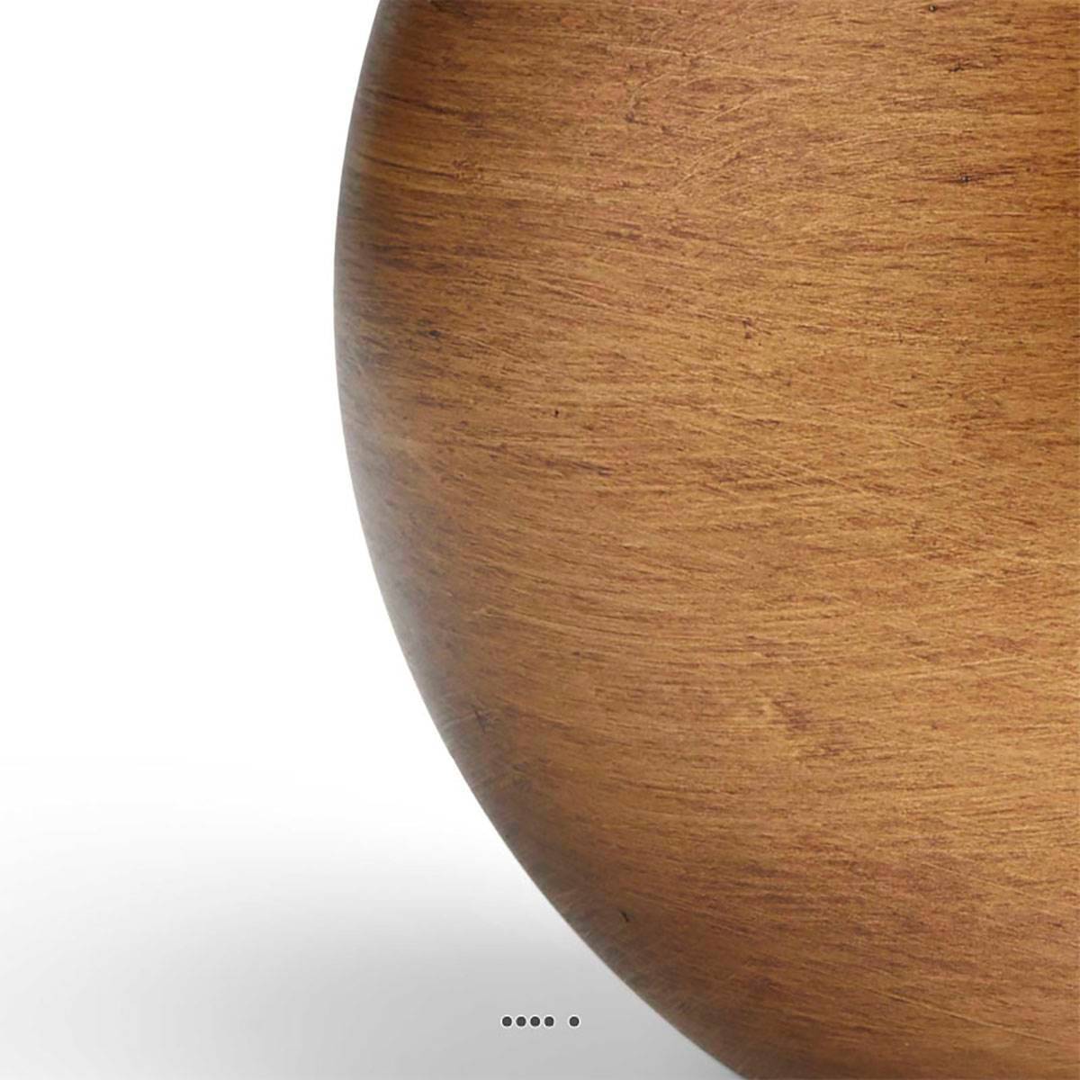 Artificielles - Joli pot rétro forme boule doré en matières synthétiques H 26 x D 28 cm Doré - dimhaut: H 26 cm - couleur: Doré - Imagen 3