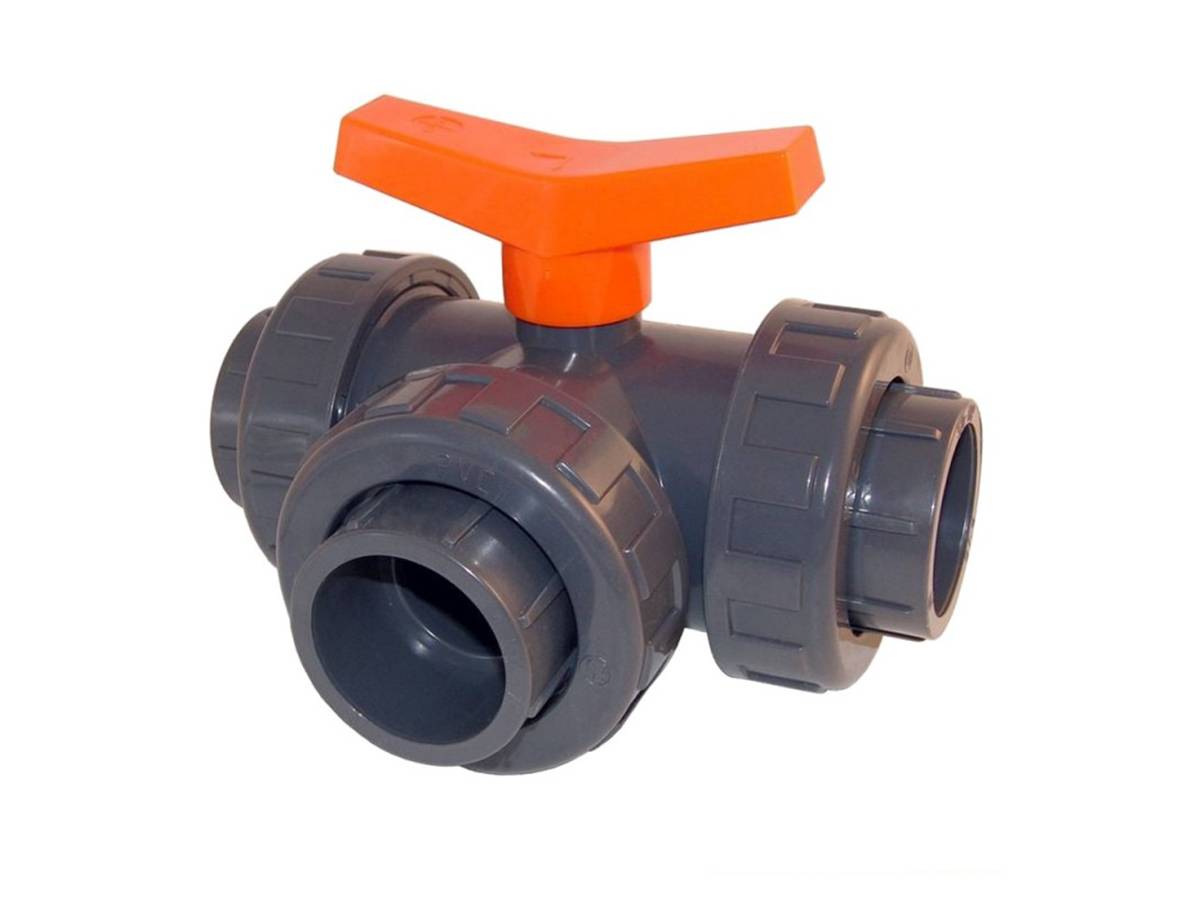 Fitt - Vanne 3 voies PVC pression en T Ø 50 mm - Fitt - Imagen 2