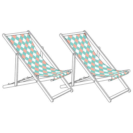 Beliani - Toile pour transat et chilienne Polyester Vert ANZIO/AVELLINO - 44x113x1- Beliani - Image 2