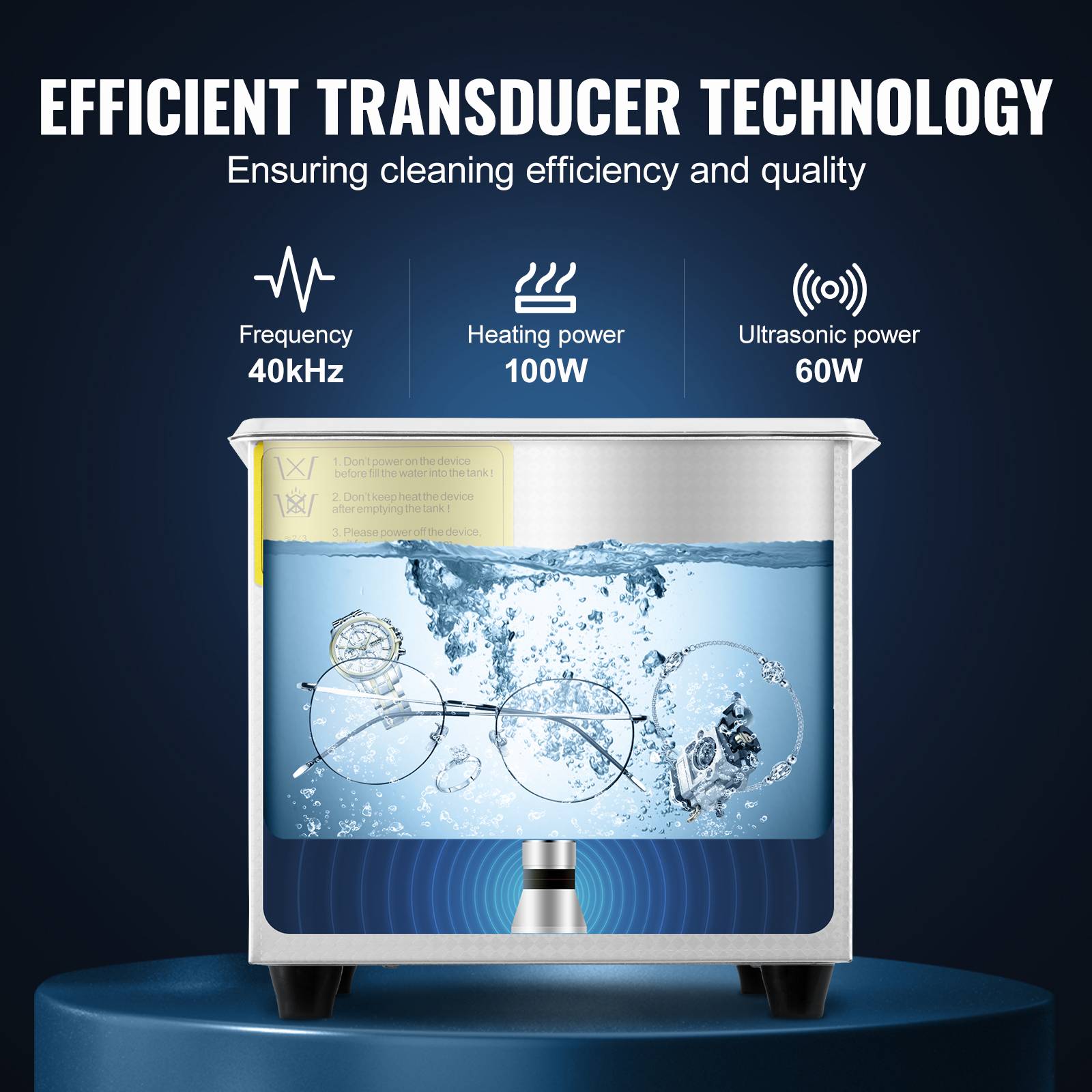 Nettoyeur à Ultrasons 1,3 L Ultrasonic Cleaner Professionnel Nettoyeur Digital Affichage Ultrasonique (1,3L) | FR