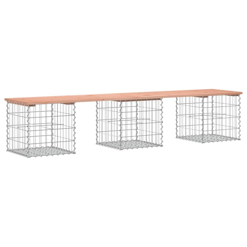 Maison Chic - Banc de jardin - Banc d'extérieur - Banquette design gabion 203x44x42cm bois massif de douglas - Imagen 1