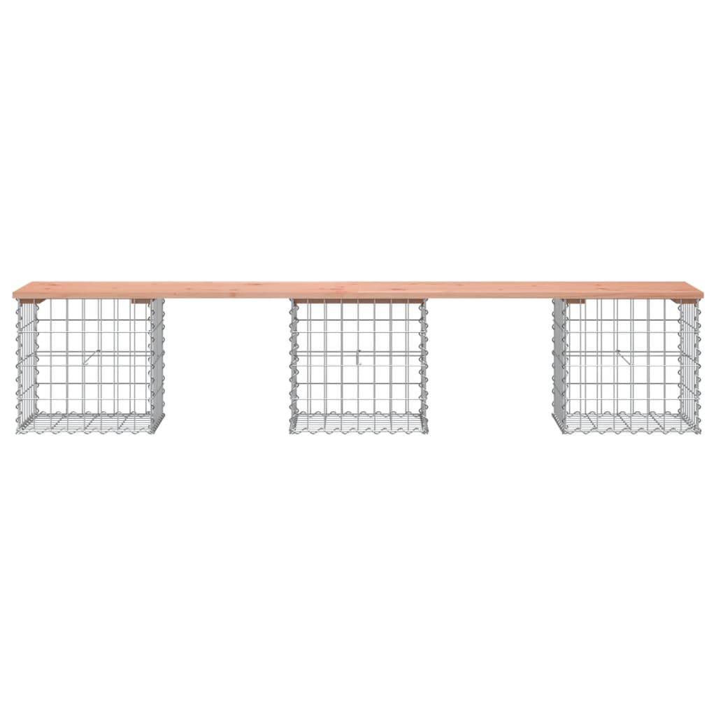 Maison Chic - Banc de jardin - Banc d'extérieur - Banquette design gabion 203x44x42cm bois massif de douglas - Imagen 3