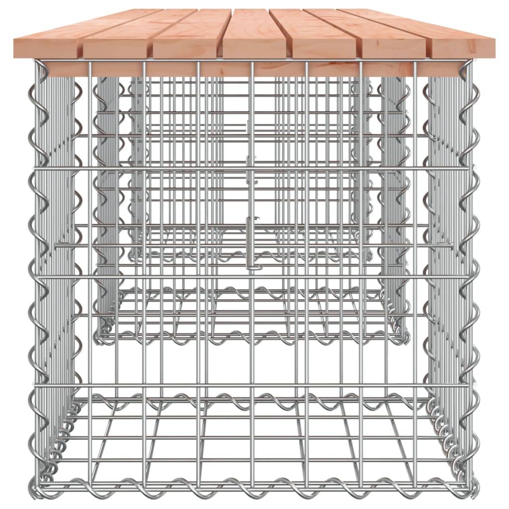 Maison Chic - Banc de jardin - Banc d'extérieur - Banquette design gabion 203x44x42cm bois massif de douglas - Imagen 4