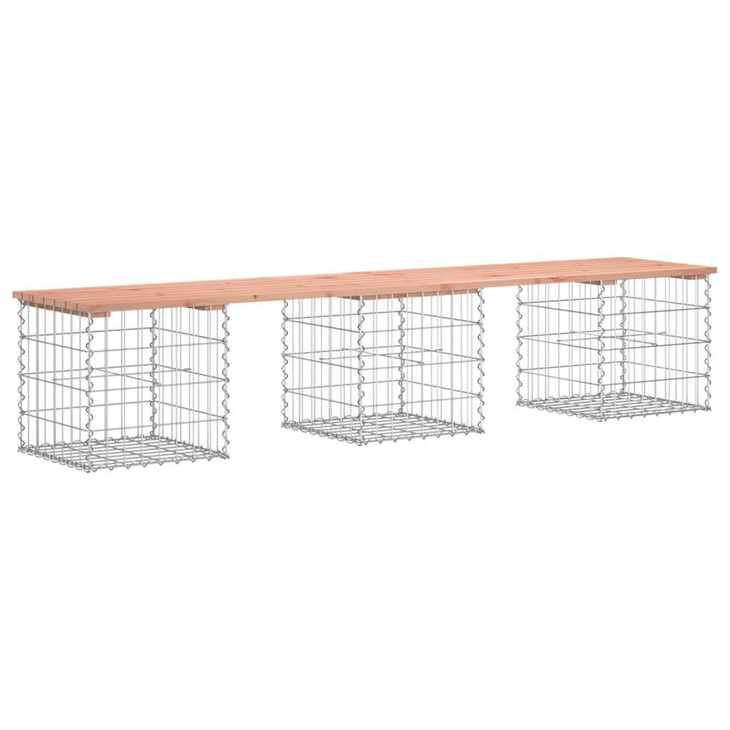 Maison Chic - Banc de jardin - Banc d'extérieur - Banquette design gabion 203x44x42cm bois massif de douglas - Imagen 5