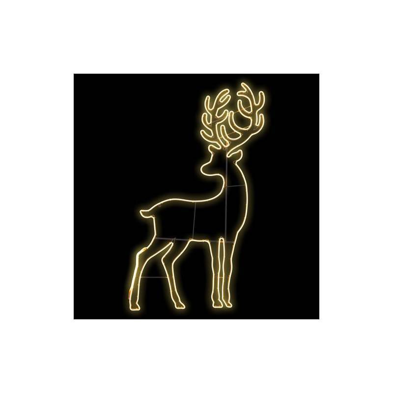 Lotti - Grand Renne lumineux Néon 2D H180cm 1560 LED Blanc chaud Fixe 230V extérieur professionnel Lotti - Imagen 3