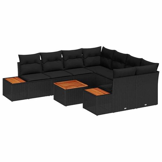 ComfortXL - Salon de jardin 8 places avec rangements et table pour terrasse Noir – ComfortXL Outdoor Living - Image 2