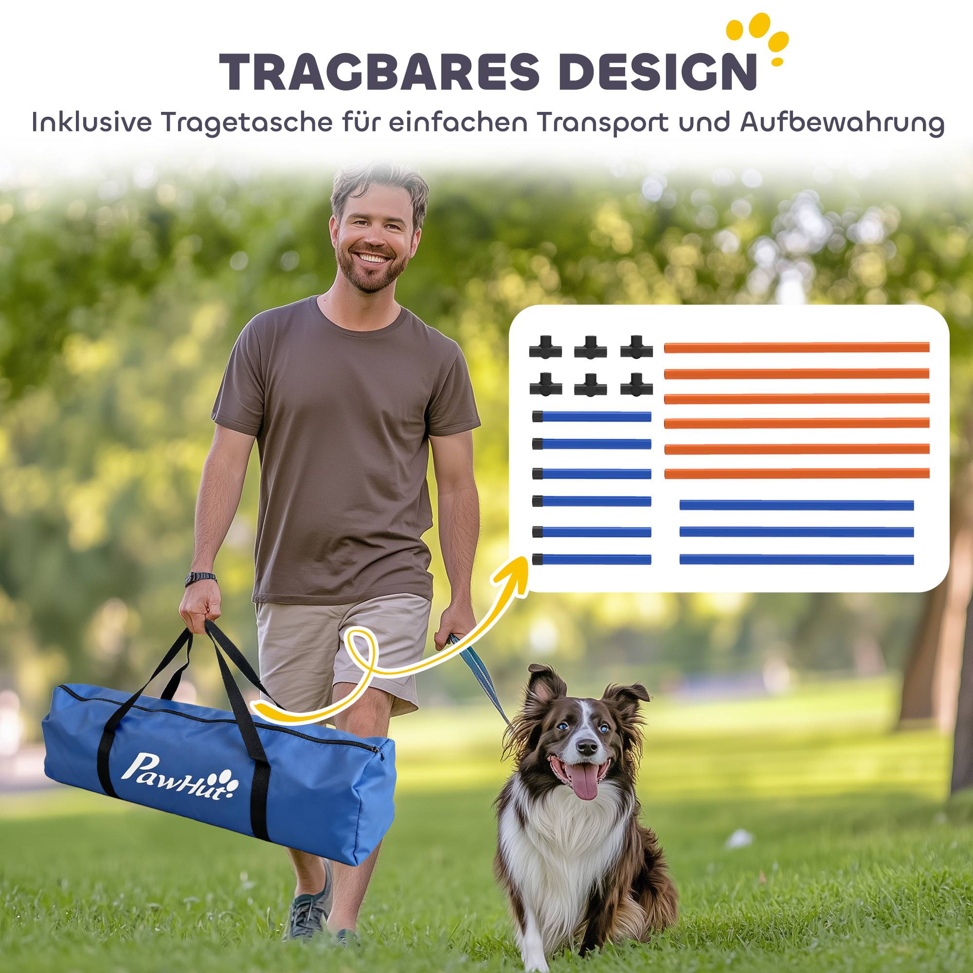 Kit d'agilité pour chien plastique orange 65 x 64 x 69 cm - PANGIVO - Image 8