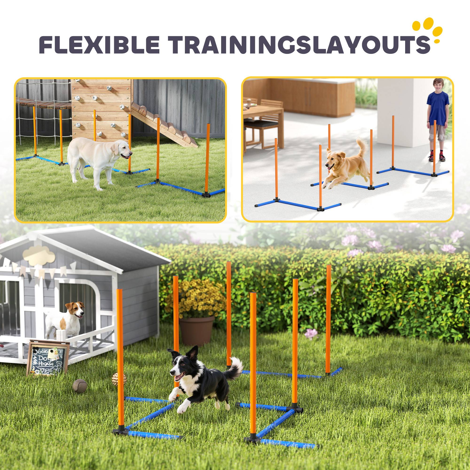 Kit d'agilité pour chien plastique orange 65 x 64 x 69 cm - PANGIVO - Image 6