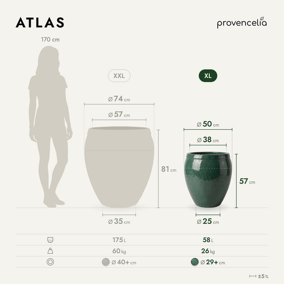 Provencelia - Pot ATLAS 52x58cm jade - Image 2