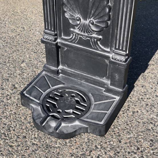 Fontaine de jardin extérieur fonte aluminium noire coquillage 84cm Chemin de campagne - Imagen 5