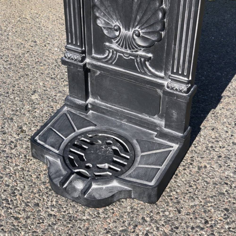 Fontaine de jardin extérieur fonte aluminium noire coquillage 84cm Chemin de campagne - Imagen 5