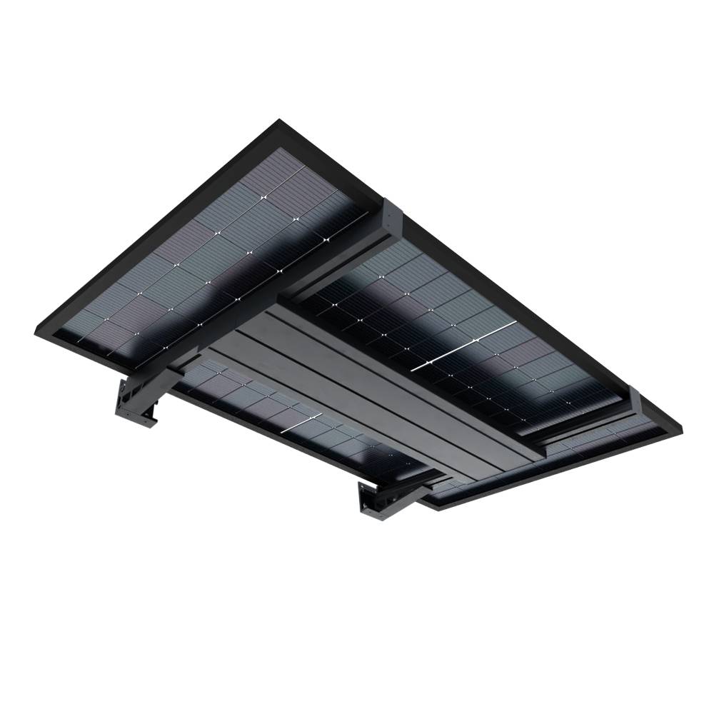 Ombrazur - Auvent solaire POWER Gris anthracite indépendant 1 panneau - Imagen 7