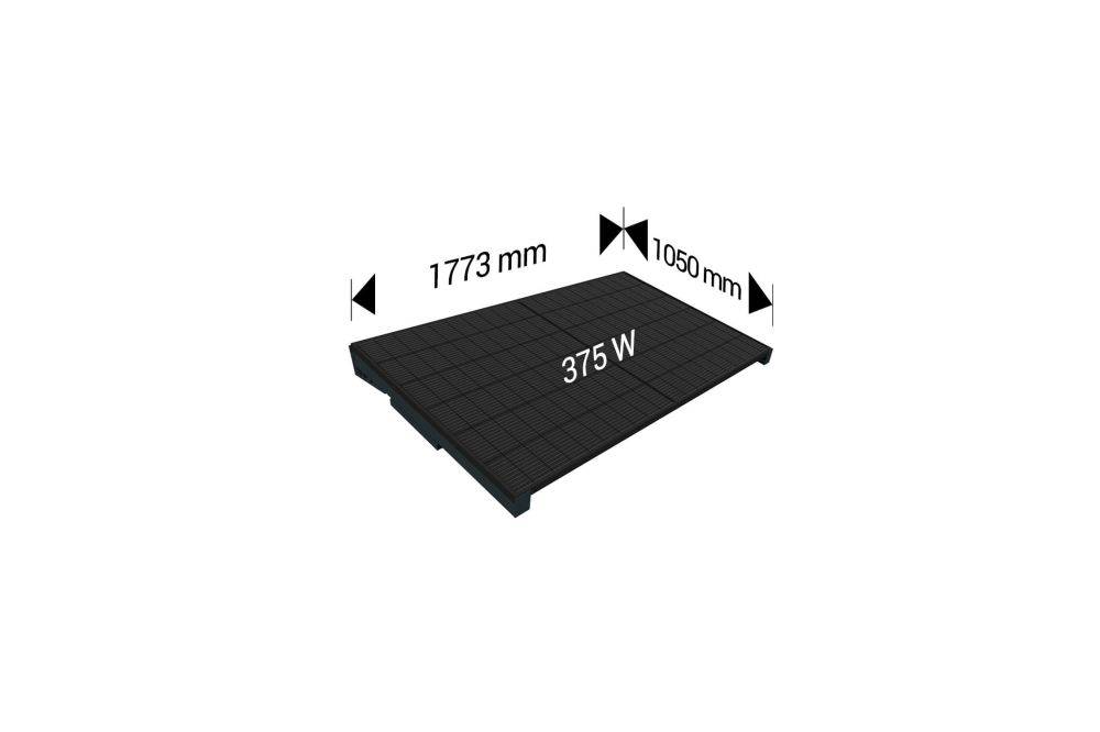 Ombrazur - Auvent solaire POWER Gris anthracite indépendant 1 panneau - Imagen 5