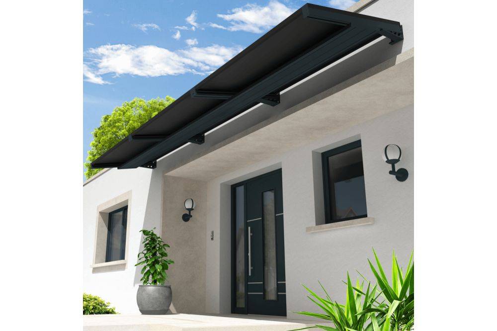 Ombrazur - Auvent solaire POWER Gris anthracite indépendant 1 panneau - Imagen 2