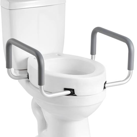 Vevor - VEVOR Rehausseur de toilette avec accoudoirs rembourrés, +8,89 cm, capacité 136 kg, siège PEHD, cadre aluminium, compatible toilettes allongées. - Image 1