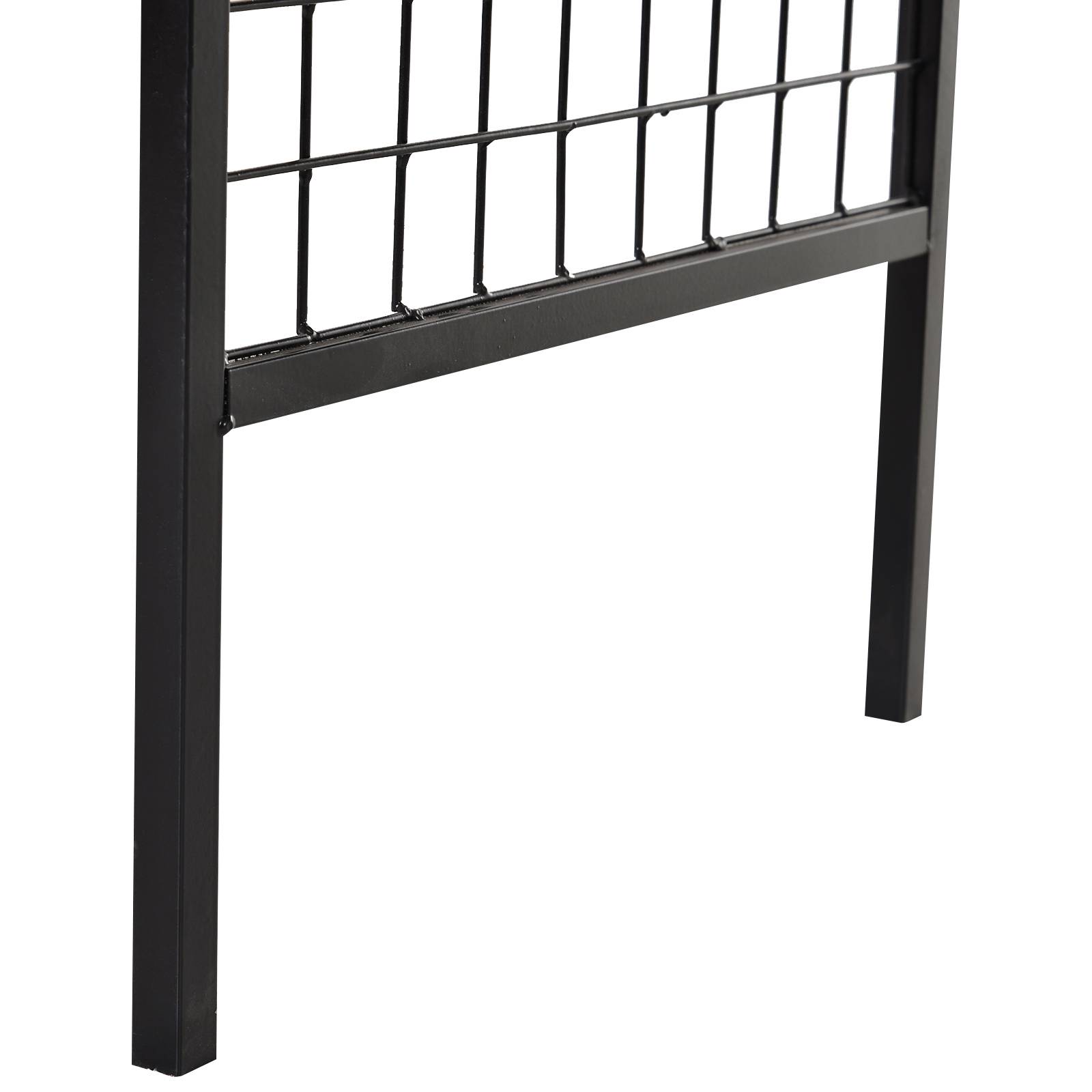 ComfortXL - Banc arche de jardin métal noir 154 x 60 x 205 cm treillis plantes grimpantes extérieur assise 2 places - Image 9
