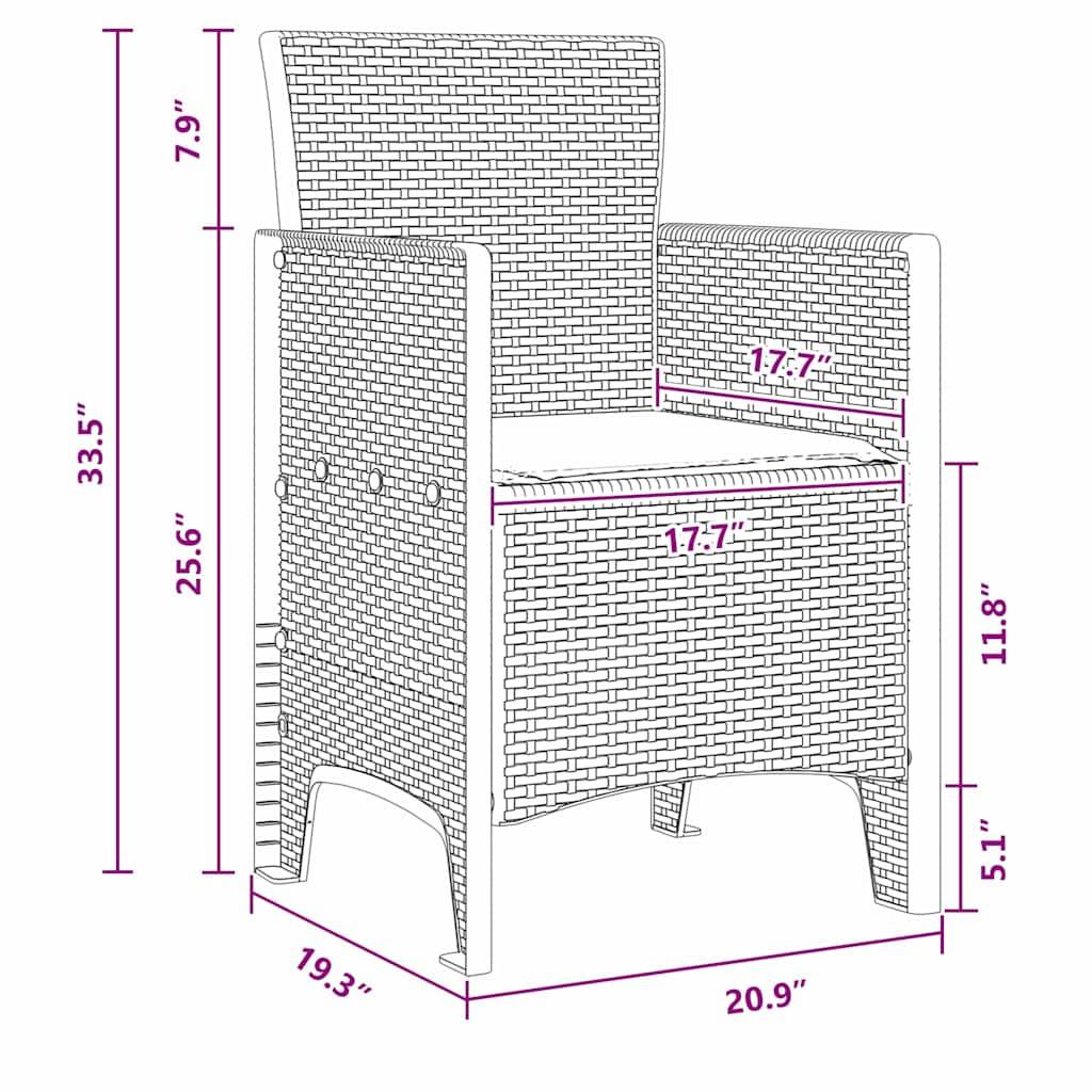 ComfortXL - Table et Chaises de Jardin 15 Pièces Résine Tressée avec Coussins pour 14 Convives Marron – ComfortXL Outdoor Living - Image 5