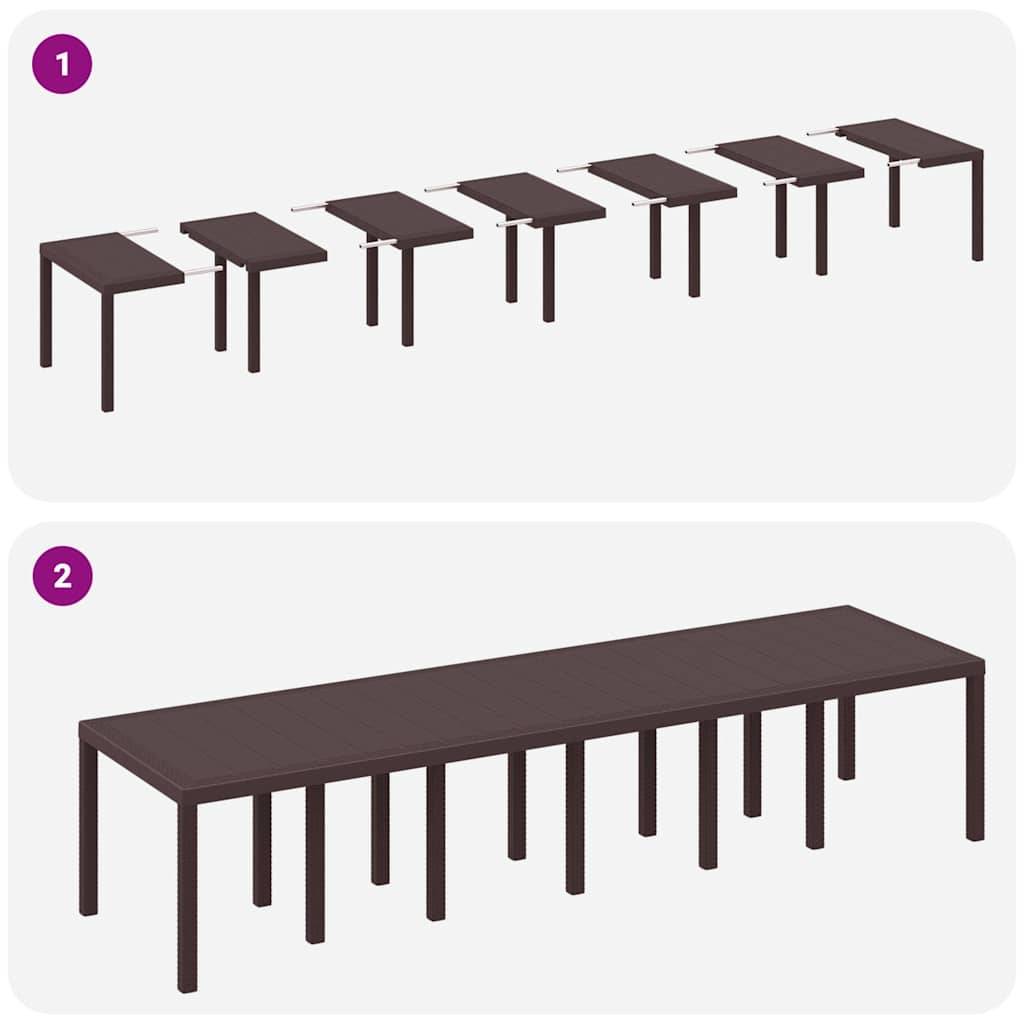 ComfortXL - Table et Chaises de Jardin 15 Pièces Résine Tressée avec Coussins pour 14 Convives Marron – ComfortXL Outdoor Living - Image 8