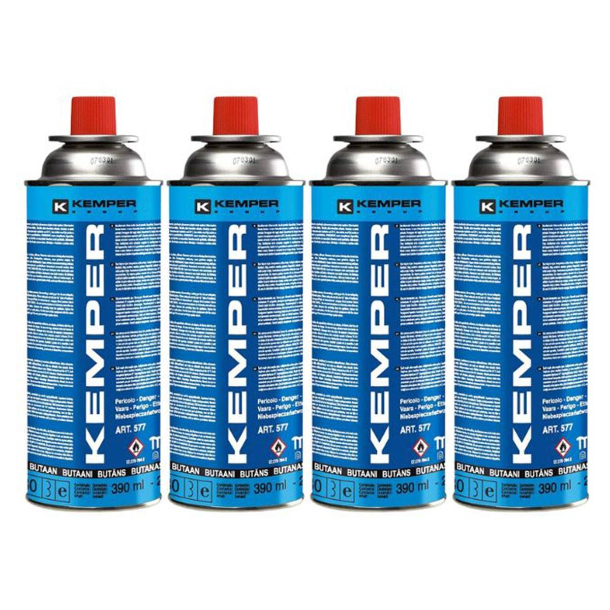 Pack de 4 Cartouches gaz 227g Bouteille de gaz Butane Camping Réchaud Barbecue KEMPER - Imagen 1