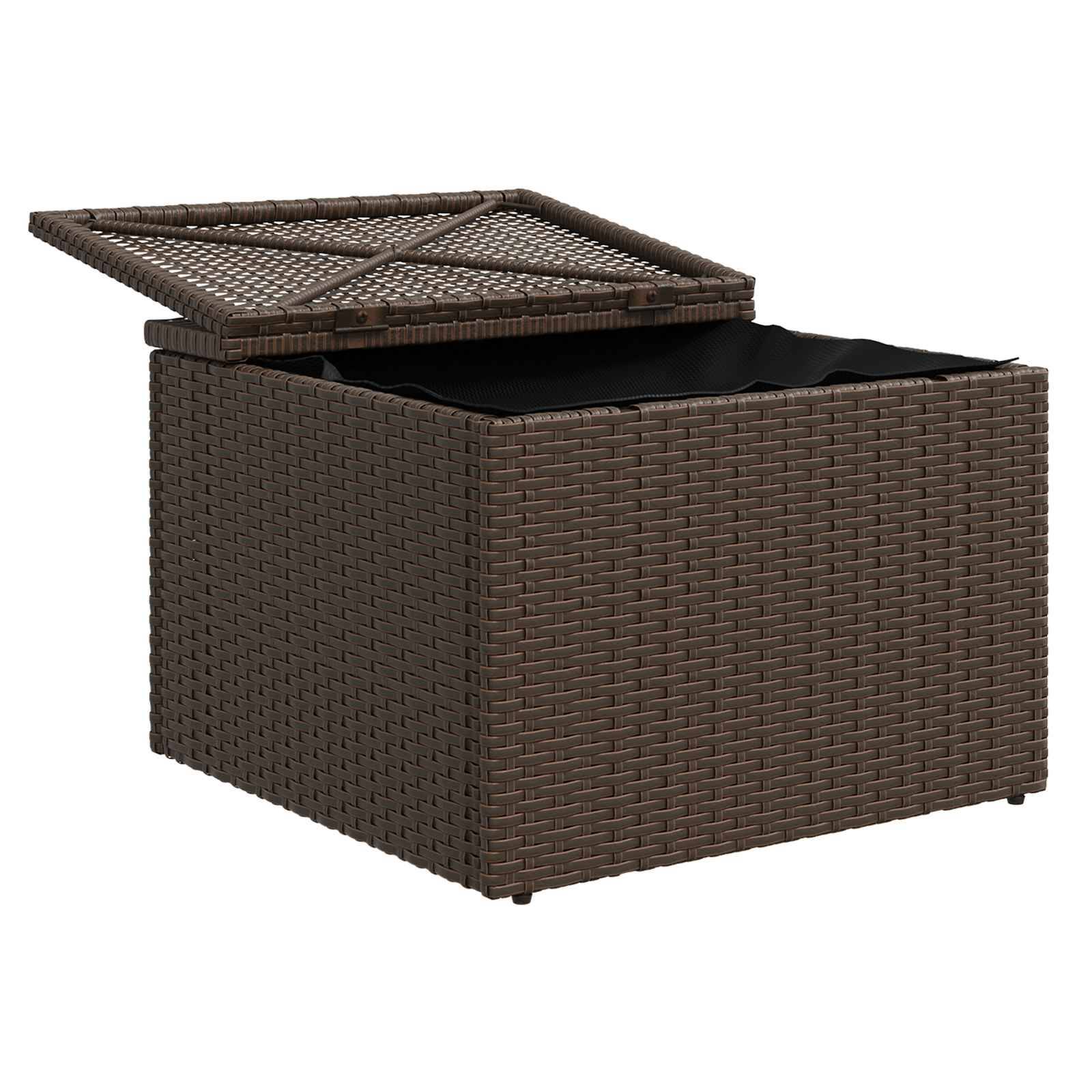 Tabouret de jardin | Repose-pied de jardin | Pouf Marron 55 x 55 x 37 cm polyrotin Maison Chic - Image 5
