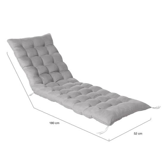 Lot de 2 coussins universels de transat ADAM 180 cm gris - Image 5