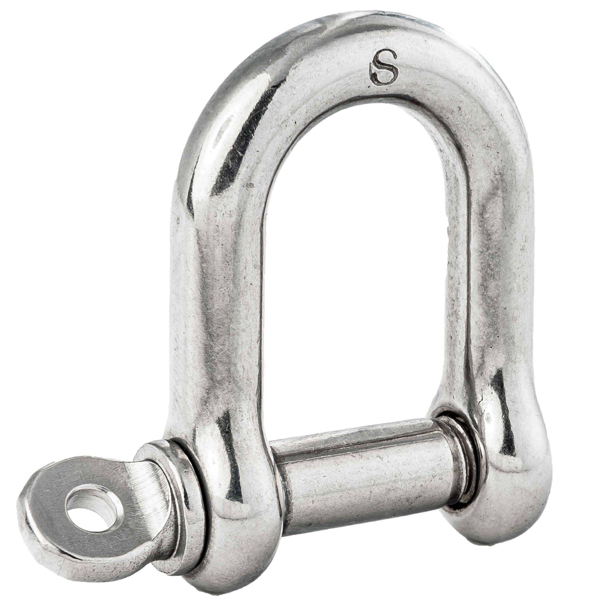 Manille inox en D longeur 4,5cm d: 7mm - Jardiland