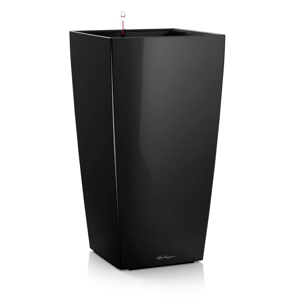 Lechuza - Cubico Premium 22 - kit complet, noir brillant 41 cm Lechuza - Imagen 1