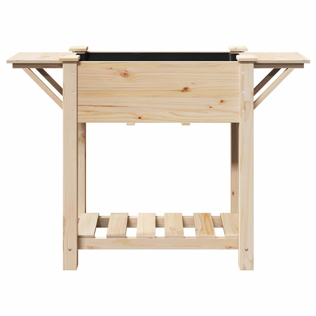 Cache-pot | Bac à fleurs de jardin avec étagère Beige 111 x 37 x 76,5 cm - Image 5