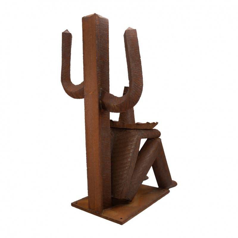Jardinex - Statue déco jardin Mexicain H.155 cm - Rouille - Jardinex - Imagen 6