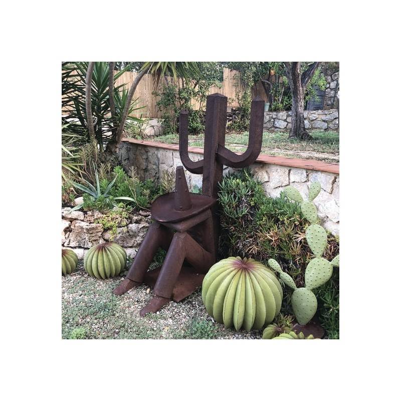 Jardinex - Statue déco jardin Mexicain H.155 cm - Rouille - Jardinex - Imagen 2
